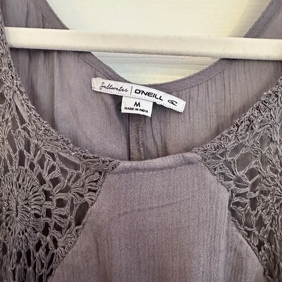 O'Neill Women's Sundress/Bathing Suit Cover - Grey - Size Medium - Picture 2 of 3